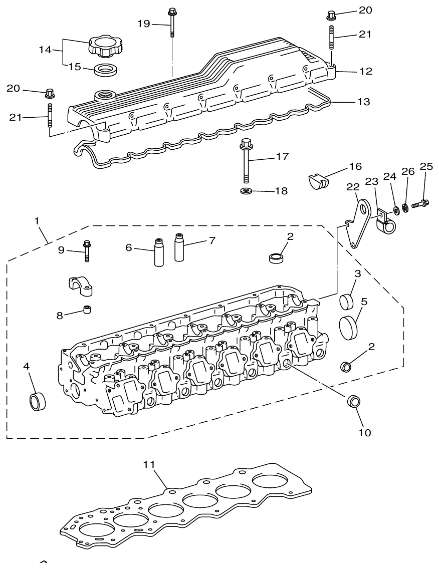 Yamaha ME422STIP2 (N601)STIP1(N611) CYLINDER HEAD parts diagram